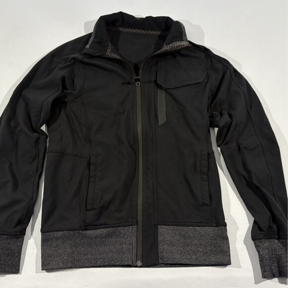 Lululemon Luon Mens Vent Tech Zip Jacket Active Magnetic Pocket Black Sz S - Picture 2 of 11